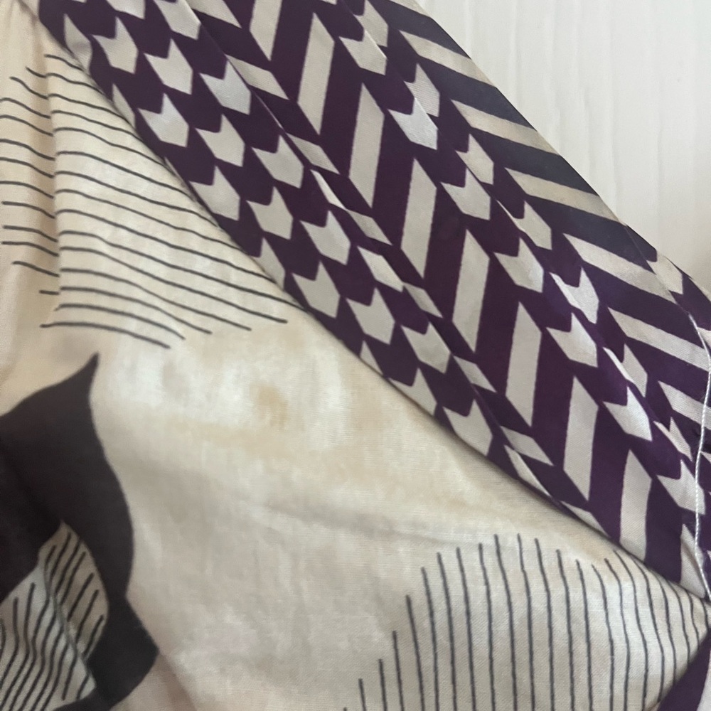 Moulinette Soeurs Anthropologie Cream Maxi Dress with Yellow Purple Floral Print - Picture 4 of 12